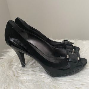 Marc Fisher Black Peep Toe Pumps